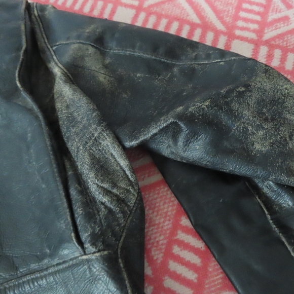 60s Brooks Cafe Racer Leather Distressed Motorcycle Biker Talon Jacket patches - Picture 10 of 11